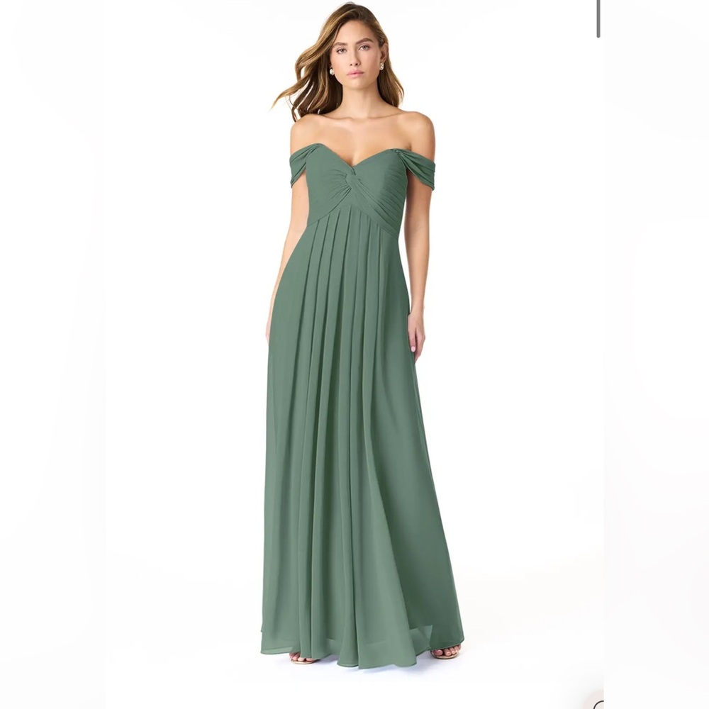 Azazie Kailtyn Eucalyptus Dress Size A2